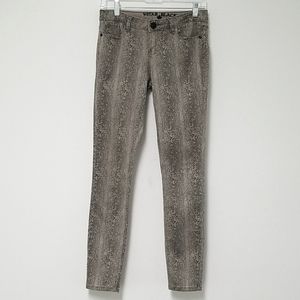 Snakeskin Print Low Rise Pants Skinny Pants Grunge Goth Streetwear Size‎ 5